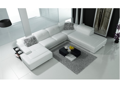 Sofá de cuero Sofá Sillón Conjunto de salón Esquina Sofá Modular Sofá Esquinero Diseño