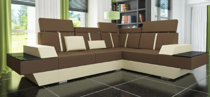Sofá de tapicería con USB, sofá esquinero de cuero, sofá de cuero de diseñador, conjunto de muebles de sala.