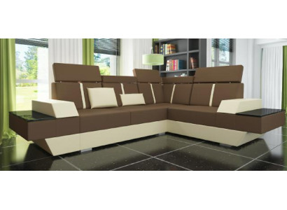 Sofá de tapicería con USB, sofá esquinero de cuero, sofá de cuero de diseñador, conjunto de muebles de sala.