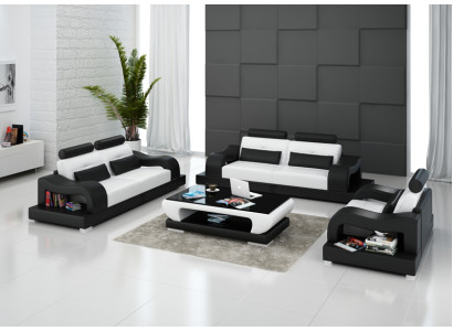 Sofá de cuero sofá conjunto de sofás conjunto de sala de estar 3+2+1 asientos conjunto de diseño moderno G8005D