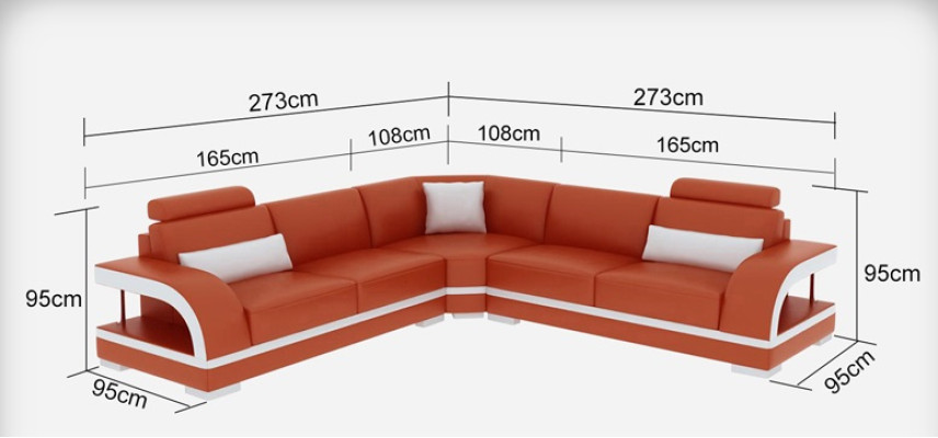 Sofá de cuero con USB, sofá de esquina de salón sofá de esquina conjunto de diseño sofá moderno G8011B
