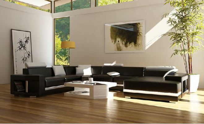 Descubre la elegancia moderna y el estilo sofisticado del sofá en forma de U para tu sala de estar.