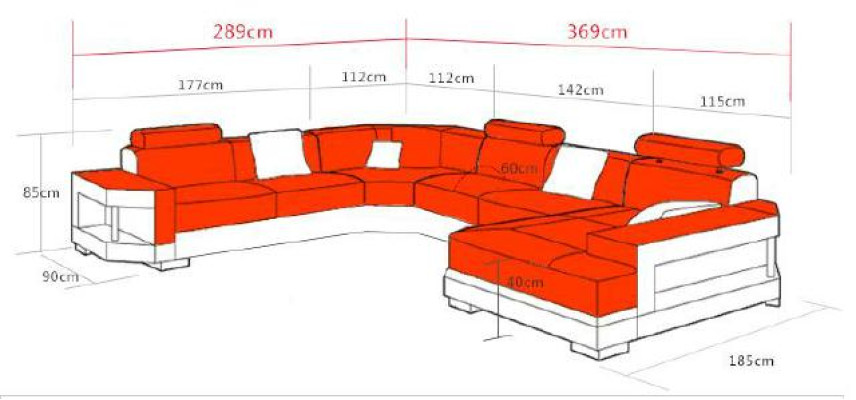 Descubre la elegancia moderna y el estilo sofisticado del sofá en forma de U para tu sala de estar.
