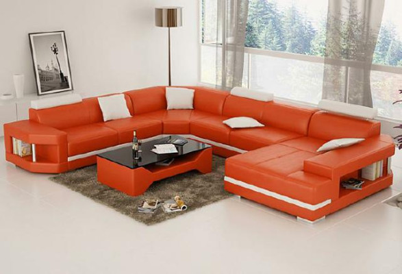 Descubre la elegancia moderna y el estilo sofisticado del sofá en forma de U para tu sala de estar.