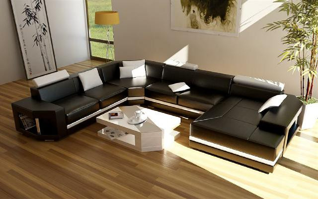 Descubre la elegancia moderna y el estilo sofisticado del sofá en forma de U para tu sala de estar.