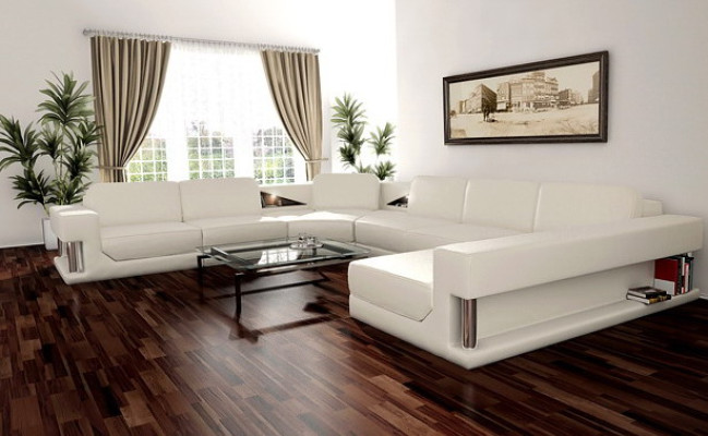 Sofá de esquina moderno de cuero, conjunto de sofás con USB + tapicería, esquina acolchada de diseño sofá.
