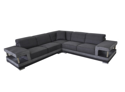 Sofá de esquina de cuero con puerto USB, conjunto de lujo para sala de estar, sofás de esquina.