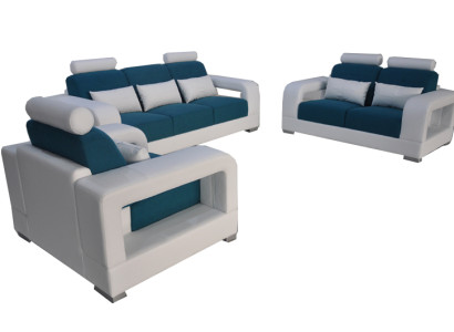 Sofá Sofá Acolchado Conjunto de muebles de asiento Sofá Juego de sala 3+2+1 Sofás con USB