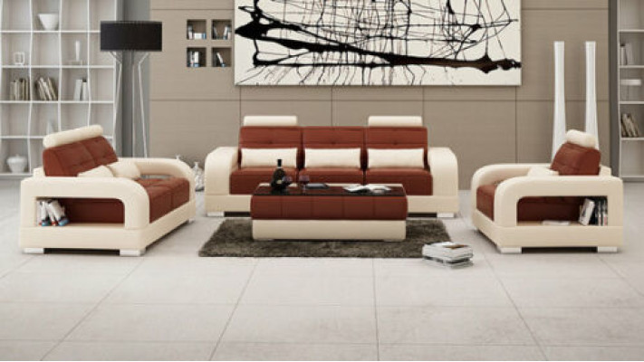 Sofá Sofá Acolchado Conjunto de muebles de asiento Sofá Juego de sala 3+2+1 Sofás con USB