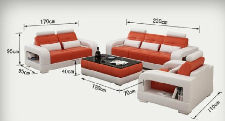 Sofá Sofá Acolchado Conjunto de muebles de asiento Sofá Juego de sala 3+2+1 Sofás con USB