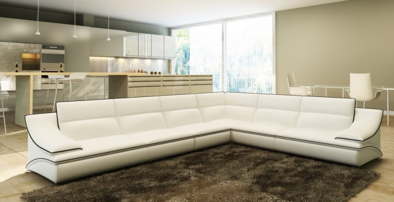 Sofá esquinero con USB, sofá, sofá de salón, esquina, conjunto de cuero y textil.