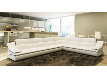 Sofá esquinero con USB, sofá, sofá de salón, esquina, conjunto de cuero y textil.