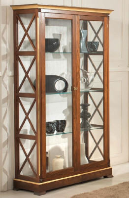 Mueble de salón de madera maciza con vitrina de vidrio de madera noble vitrina aparador nuevo.