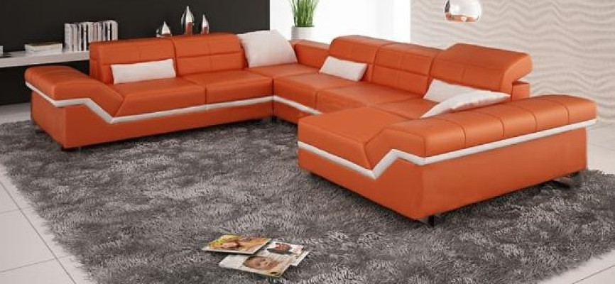 SOFÁ DE CUERO XXL SALA DE ESTAR SOFÁ DE ESQUINA DISEÑO SOFÁ SOFÁ JUEGO DE SALA SOFÁ DE ESQUINA NUEVO