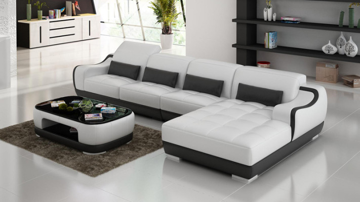 Sofá de cuero sofá sofá conjunto de sala de estar sofá esquina moderno diseño salón.