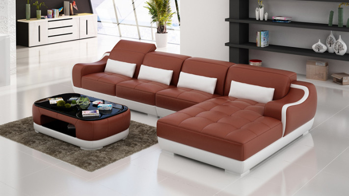Sofá de cuero sofá sofá conjunto de sala de estar sofá esquina moderno diseño salón.