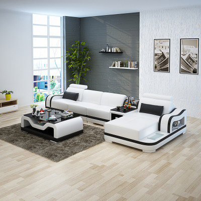 Sofá sofá de cuero moderno sofá de esquina conjunto de esquina diseño