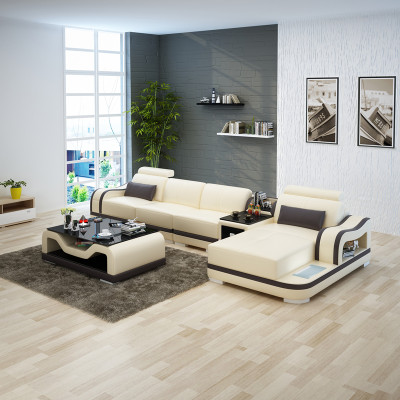 Sofá sofá de cuero moderno sofá de esquina conjunto de esquina diseño