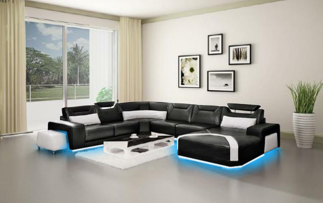 Sofá de esquina, conjunto de tapizados para salón, sofá, conjunto de asientos en forma de U, esquina de asientos PH739C.