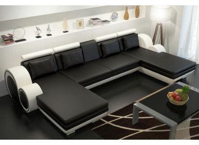 Conjunto de salón Sofá Acolchado Sofá Asiento Rincón Esquina Conjunto de salón BERLÍN