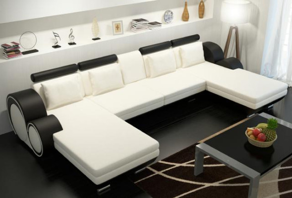 Conjunto de salón Sofá Acolchado Sofá Asiento Rincón Esquina Conjunto de salón BERLÍN