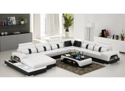 Sofá esquinero, sofá tapizado, sofá, salón, asiento en la esquina, conjunto de esquinero de cuero textil.