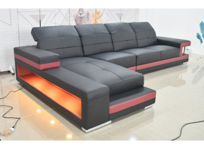 Sofá iluminado moderno de paisaje de sofás para sala de estar muebles de esquina
