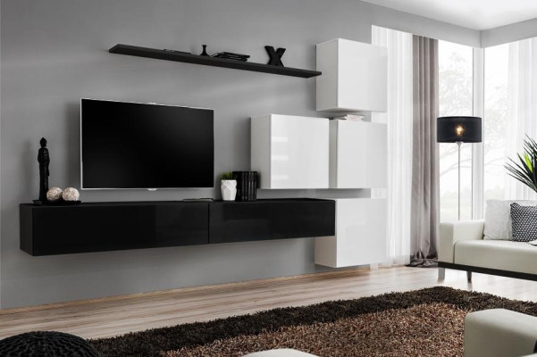 Diseño de salón mueble aparador 2 armario de pared rtv Mueble bajo 7 pzas. Set Mobiliario