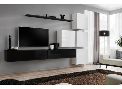 Diseño de salón mueble aparador 2 armario de pared rtv Mueble bajo 7 pzas. Set Mobiliario