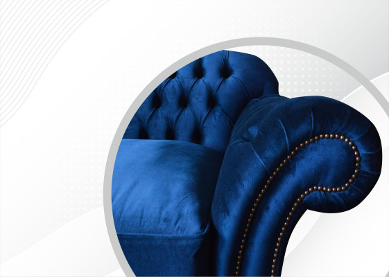 Sofá Grande XXL Chesterfield 240cm Tapizado Sofá de 4 Plazas de Cuero