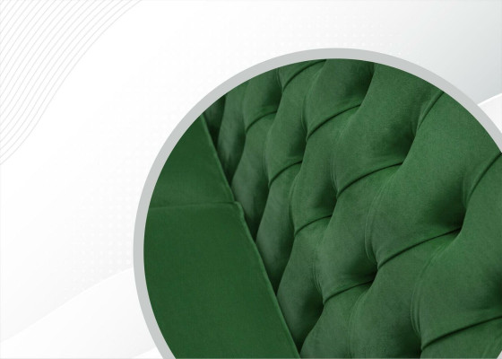 Sofá de tres plazas de alta calidad Chesterfield de diseño, tapizado en tela.