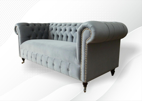 Sofá Chesterfield Sofá Tapizado Tela Cuero Textil Sofás Decoración Conjunto