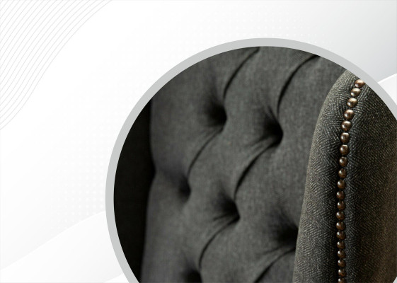 Silla 1x Sala de estar Sillón tapizado Lounge de televisión Textil Asiento Sillón