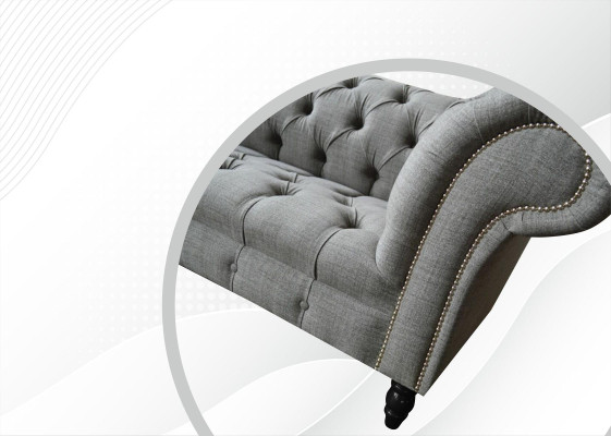 Chesterfield 3 plazas sofá de diseñador Sofás tapizados Sofás de tela Textil