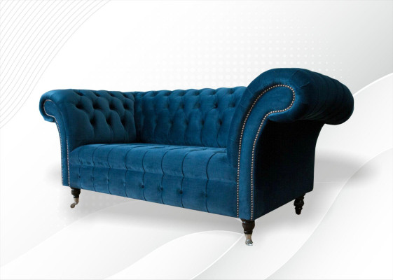 Sofá Chesterfield de 3 plazas sofá moderno tapizado textil