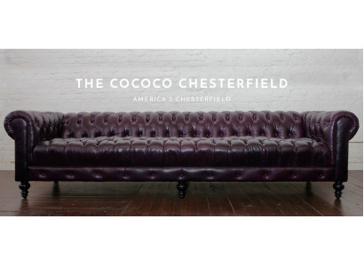 Sofá Chesterfield de cuero tejido de diseñador conjunto de asientos acolchados.