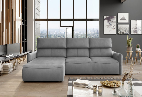 Sofá en forma de L con mesa de centro acolchada esquina Sala de estar Muebles de lujo Sofá Nuevo