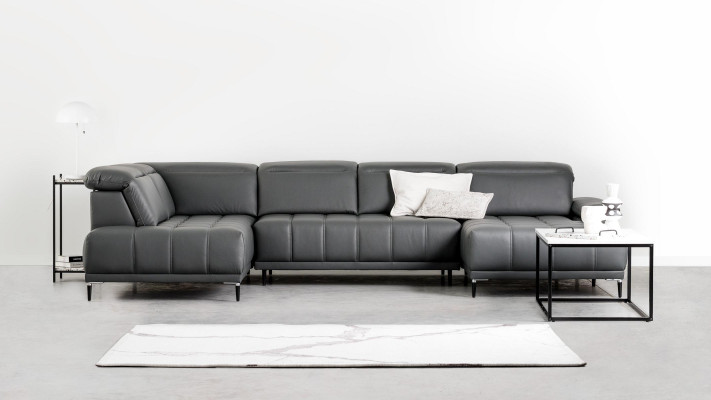 Sofá cama acolchado con diseño moderno en forma de U, nuevo sofá esquinero.