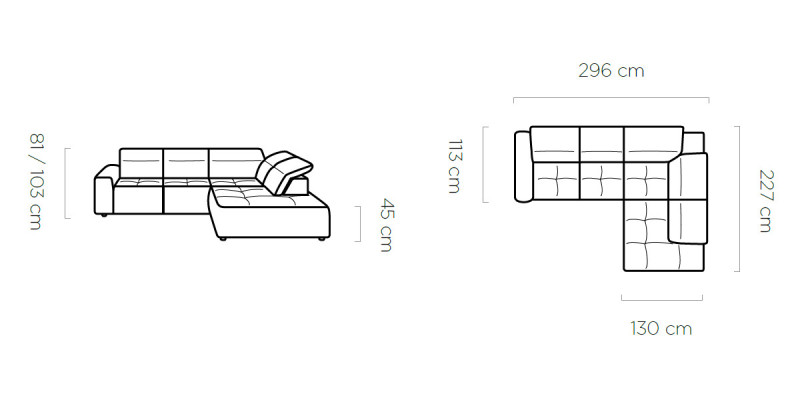 Sofá esquinero en forma de L de diseño de lujo en tela, conjunto de sala de estar, sofá acolchado, muebles.