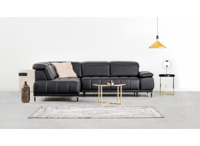 Diseño de sofá con función de cama moderno en cuero gris tela en forma de L sofá sofá.