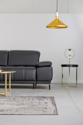 Diseño de sofá con función de cama moderno en cuero gris tela en forma de L sofá sofá.