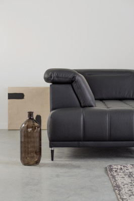 Diseño de sofá con función de cama moderno en cuero gris tela en forma de L sofá sofá.