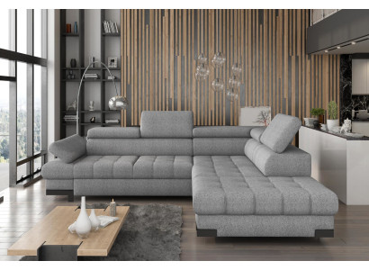 Diseño de sofá esquinero en forma de L Sofás modernos Sofá de tela Sofá Chaise longue Sofá de salón Sofá de asiento