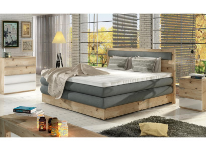 Cama de madera matrimonial diseño acolchado dormitorio 180x200 estilo de muebles italiano.