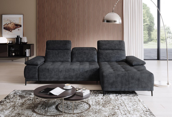 Sofá esquinero Sofá multifuncional Diseño Sofá Tela Textil Forma de L Sofá Salón elegante
