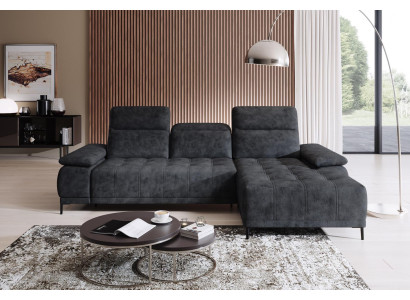 Sofá esquinero Sofá multifuncional Diseño Sofá Tela Textil Forma de L Sofá Salón elegante