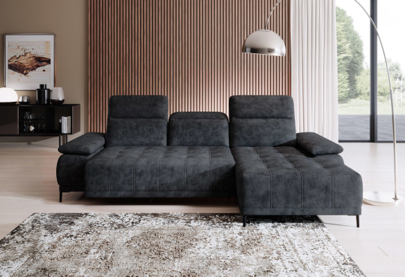 Sofá esquinero Sofá multifuncional Diseño Sofá Tela Textil Forma de L Sofá Salón elegante