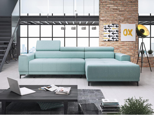 Tejido de diseñador en forma de L Sofá conjunto de sala de estar Sofá de esquina Sofá diseño moderno Sofá de tela