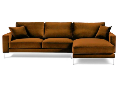 Tejido Sala de estar Diseño Sofás Con cojines Sofá Naranja Sofá en forma de L Sofás Italianos