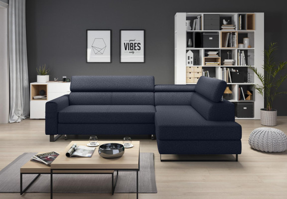 Sofá esquinero en forma de L Wohnlandschaft Tapizado en tela Textil Cuero Asiento Sofás